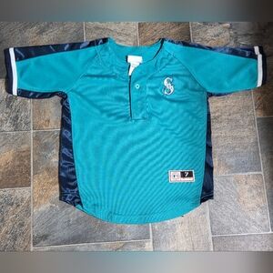 Kids Seattle Mariners Teal and Navy Baseball Jersey